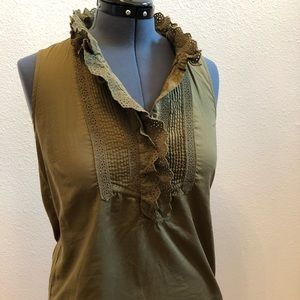Sleeveless ruffled J.Crew blouse
